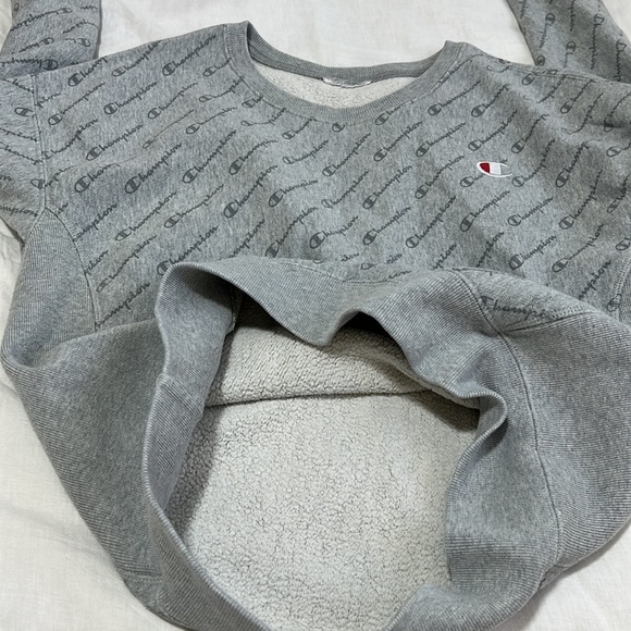 Champion Woman’s Reverse Weave Crew All Over Logo Sweater - Picture 8 of 9